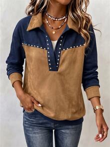 Holdful Holdful Winter Casual Autumn Women's Blouses For Middle-Aged And Elderly People - Coffee Brown - View 3