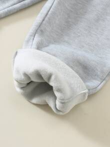 SHEIN 兒童小男孩/小男孩中性 3件組秋冬休閒學院風運動長褲套裝，小男孩秋冬服飾，長褲，柔軟，復古，返校季 - 彩色 - 查看 3