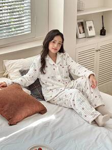DAZY Tween Girl Long Sleeve T-Shirt With Bow Coral Fleece Bear Pattern Loose Basic Top + Pants 2 Pieces Set, Autumn Casual Loungewear - Beige - View 7