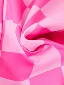 SHEIN Tween Girls Fleece Fall Clothes Autumn/Winter Ribbed Corduroy Adjustable Buckle Elastic Waist Jumpsu - Pink - View 5