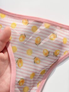 PetitDoll 4pcs Simple Comfortable Mesh Triangle Panties - Multicolor - View 5