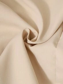 SHEIN 女童休閒吊帶連身褲 春/秋新款 純色寬腿工裝褲 時尚側邊多鈕扣裝飾 寬鬆直筒褲腿 多功能可調節肩帶 工裝風 日常休閒大女孩長褲 - 杏色 - 查看 7