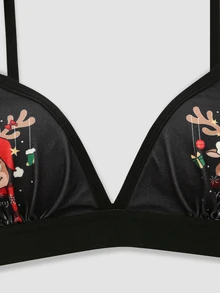 Chillnights Women's Lingerie Set Christmas Reindeer Cute Lingerie Set - Multicolor - View 3