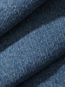 DAZY Women's Button Half-Placket Long Sleeve Casual Denim Dress - Blue - View 2