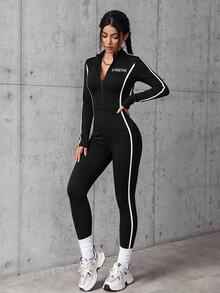 StreetHx Women's Colorblock Casual Daily Denim Jumpsuit - Black - View 5