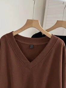 Comfylo 2PCS Plus Size Sweatshirts & Hoodies - Multicolor - View 4