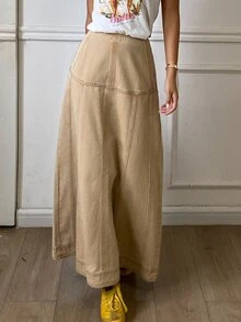 Livesso Women Denim Skirts - Coklat - View 3