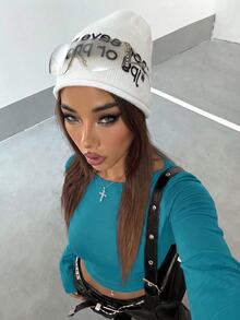 StreetHx 女款休閒舒適柔軟長袖T恤，秋季百搭 - 薄荷綠 - 查看 3