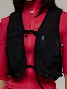 Musera Sport Reflective Panelled Adjustable Running Vest Top Active Outdoors Workout Gym Terra Peak - Black - View 6