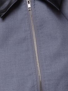 MUSERA Grey Contrast Cropped Blazer Sold Seperately Autumn Fall Winter Cute Everyday Office Corporate Romance - Grey - View 6