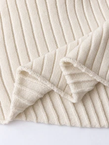 Ceyna Autumn/Winter New Slouchy Soft Knit Sweater & Wide Leg Pants 2 Pieces Set Women High-End Sweater Outfit - White - View 7