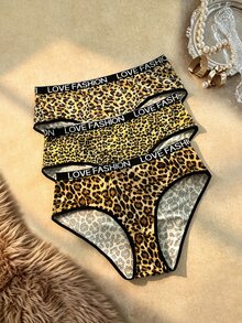 Bare Chapter Set 3 Buah Celana Dalam Motif Leopard Ukuran Besar - MultiWarna - View 1