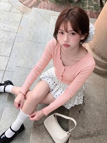 K-Vae 女款素色休閒百搭日常穿著長袖T恤 - 粉色 - 查看 5