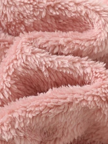 Cozy Pixies Baby Girl Casual Comfortable Daily Versatile Bear Pattern Pink Sweatshirt And Striped Long Pants Set - Pink - View 10