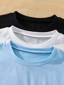 SHEIN 3件組青少年男孩T恤 - 彩色 - 查看 4