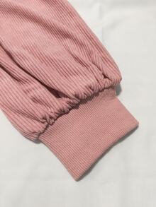 Omancia Women's Pink High Neck Lantern Sleeve Dress - Pink - View 3