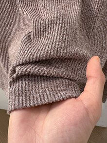Rusticease Middle-Aged Women Minimalist Button Long Sleeve T-Shirt - Camel - View 6