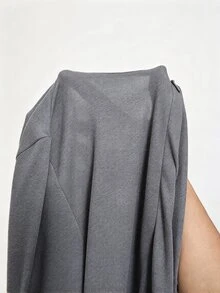 SHEIN SXY 素色小高領連身緊身衣 - 灰色 - 查看 6