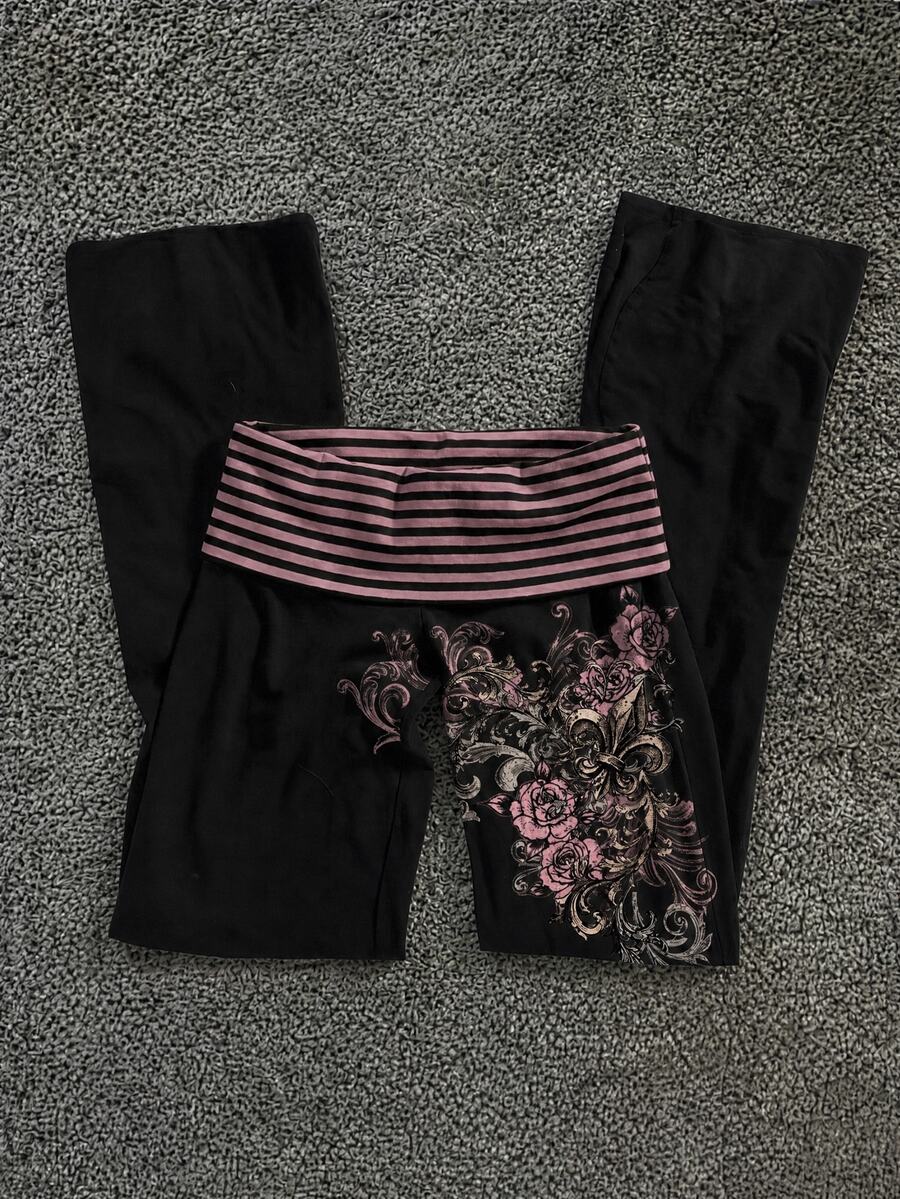 Attitoon 女款休閒拼接對比色百搭日常長褲,適合春秋穿著 - 彩色 - 查看 1
