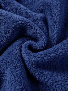 Cozy Pixies Kids Young Boy Cartoon Cute Pattern Thermal Lined Thick Crew Neck Long Sleeve Pullover Sweatshirt And Elastic Waist Autumn Winter Pants 2-Piece Set - Navy Blue - View 5