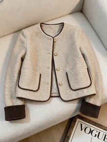Franclia Women Overcoats - Khaki - View 5
