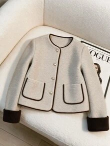 Franclia Women Overcoats - Khaki - View 3