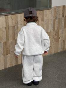 DAZY Infant (Boy) Autumn/Winter Korean Style Long Sleeve Sweatshirt Set - Grey - View 2