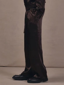 Musero Elasticated Waist Trouser D Ring Detail Co Ord Trousers Only Autum Winter Essentials - Brown - View 3