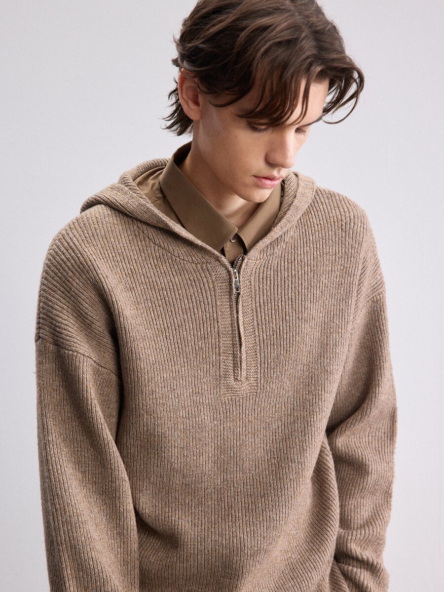 Manfinity CasualKnits Men's Solid Color Casual Daily Hoodie Sweater for ...