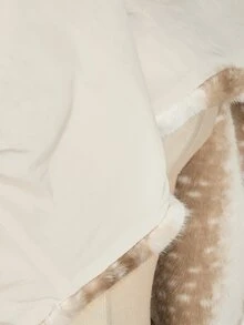 SHEIN ICON Plus Size Vintage Y2K Reindeer Pattern Faux Fur Coat, Christmas Reindeer Jacket - Brown - View 11