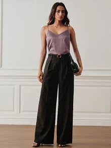 Anewsta Essential Women's Camisole Tank Top With Padded Cups, Summer Base Layer Top - Dusty Purple - View 4
