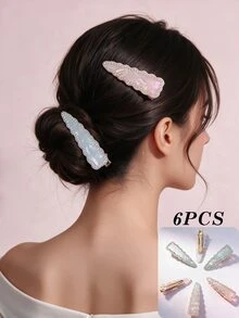 DAZY Premium Korean Style Elegant Rhinestone Bangs BB Hair Clip Crystal Hair Accessory Back Of Head Hair Ornament - Multicolor - View 1