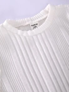 SHEIN 男嬰秋冬毛衣 2 件套 白色與棕色，適合節日、萬聖節、聖誕禮物 - 白色 - 查看 6