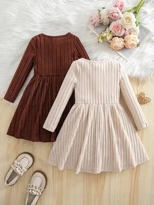 2PCS Young Girls Dresses - Multicolor - View 2
