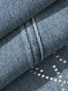 FRIFUL Women's Street Style Y2k Streetwear Button Pocket Loose Fit Denim Jeans Everyday Going Out Grey Fall - Blue - View 9