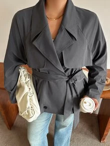 Dazy Plus Coat & Jaket Ukuran Plus - Dark Grey - View 6