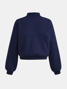 SHEIN 青少年女孩秋冬2件套 長袖拉鍊連帽外套與寬腿運動長褲休閒套裝，適合日常穿著、聖誕節、秋季 - 藍色 - 查看 7