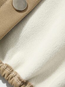 DAZY Infant/Toddler (Girl) PU Korean Style Long Sleeve Autumn/Winter Versatile Solid Color Jacket - Coffee Brown - View 3