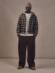 Musero Barrel Leg Side Adjuster Uility Chino Trousers Autum Winter Essentials - Brown - View 1