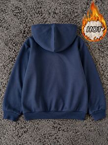 SHEIN 青少年女孩秋冬保暖內裡加厚印花長袖夾克 - 彩色 - 查看 2