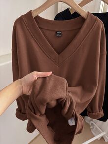 Comfylo 2PCS Plus Size Sweatshirts & Hoodies - Multicolor - View 7