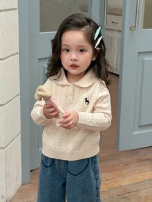 DAZY Baby Girls Sweaters - Apricot - View 4