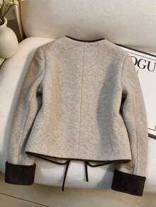 Franclia Women Overcoats - Khaki - View 2