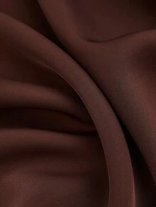 SHEIN Sweetro Celana Panjang Wanita Ukuran Besar Kasual Elegan Gaya Prancis Tenun Cokelat untuk Perjalanan Musim Gugur - Coklat - View 6