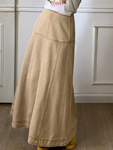Livesso Women Denim Skirts - Coklat - View 4