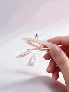 DAZY Premium Korean Style Elegant Rhinestone Bangs BB Hair Clip Crystal Hair Accessory Back Of Head Hair Ornament - Multicolor - View 3