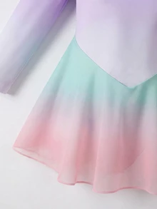 SHEIN 女童芭蕾舞連身衣 淡粉色，秋季，可愛，聖誕，返校 - 彩色 - 查看 6