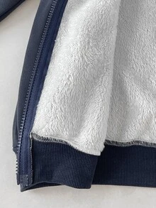 SHEIN 青少年女孩秋冬保暖內裡加厚印花長袖夾克 - 彩色 - 查看 5