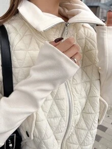 FRIFUL Women's Zipper Casual Versatile Daily Wear Long Sleeve Jacket - Apricot - View 5
