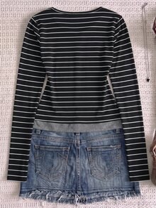 SHEIN Camiseta de Manga Longa Casual Y2k Streetwear para Adolescentes ...